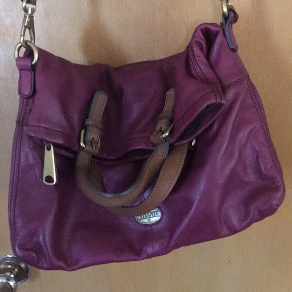 Fossil Handbags - Purple FOSSIL explorer fold over